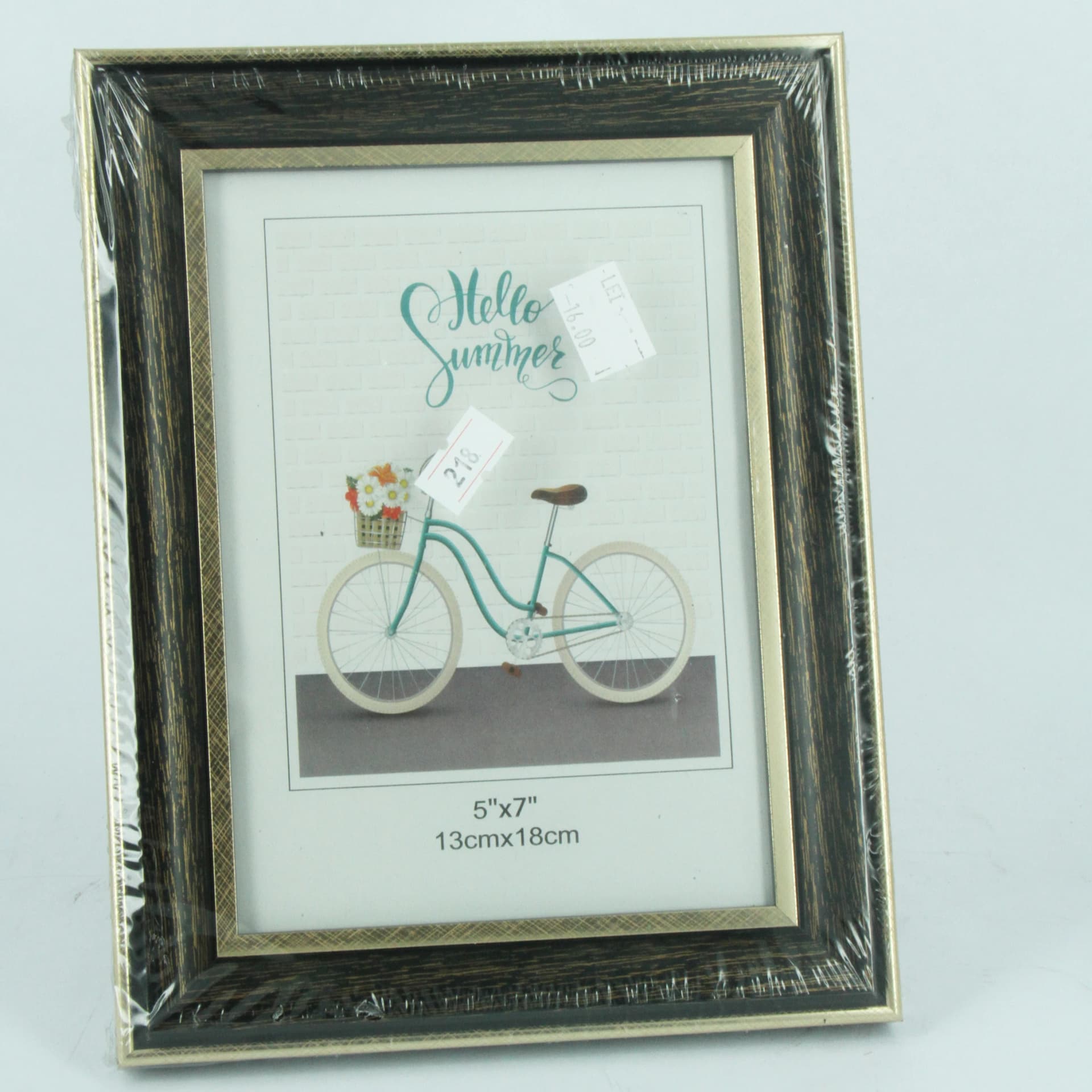 Ramă foto ornamentală negru-auriu, 13×18 cm