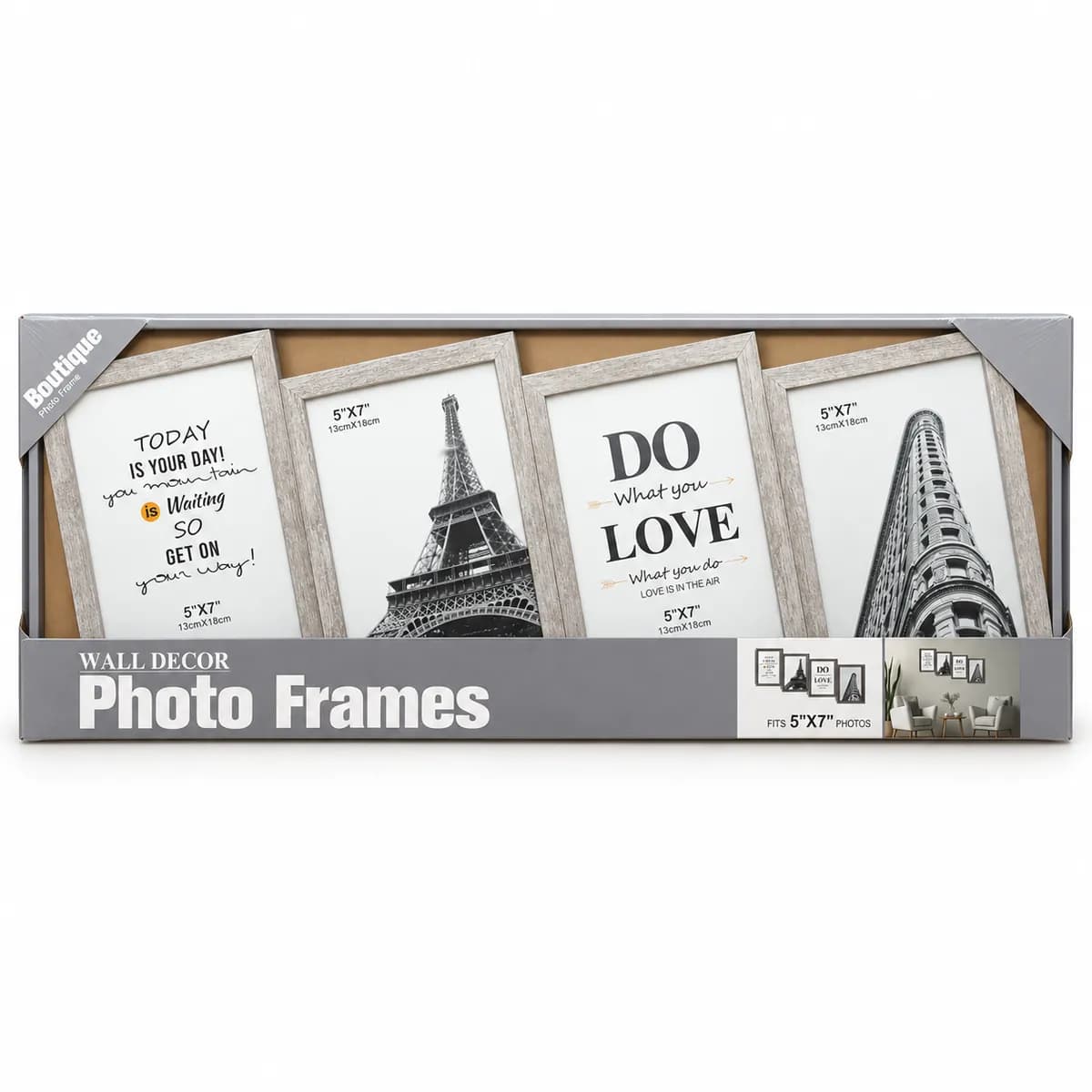 Wall collage frame, multiple openings