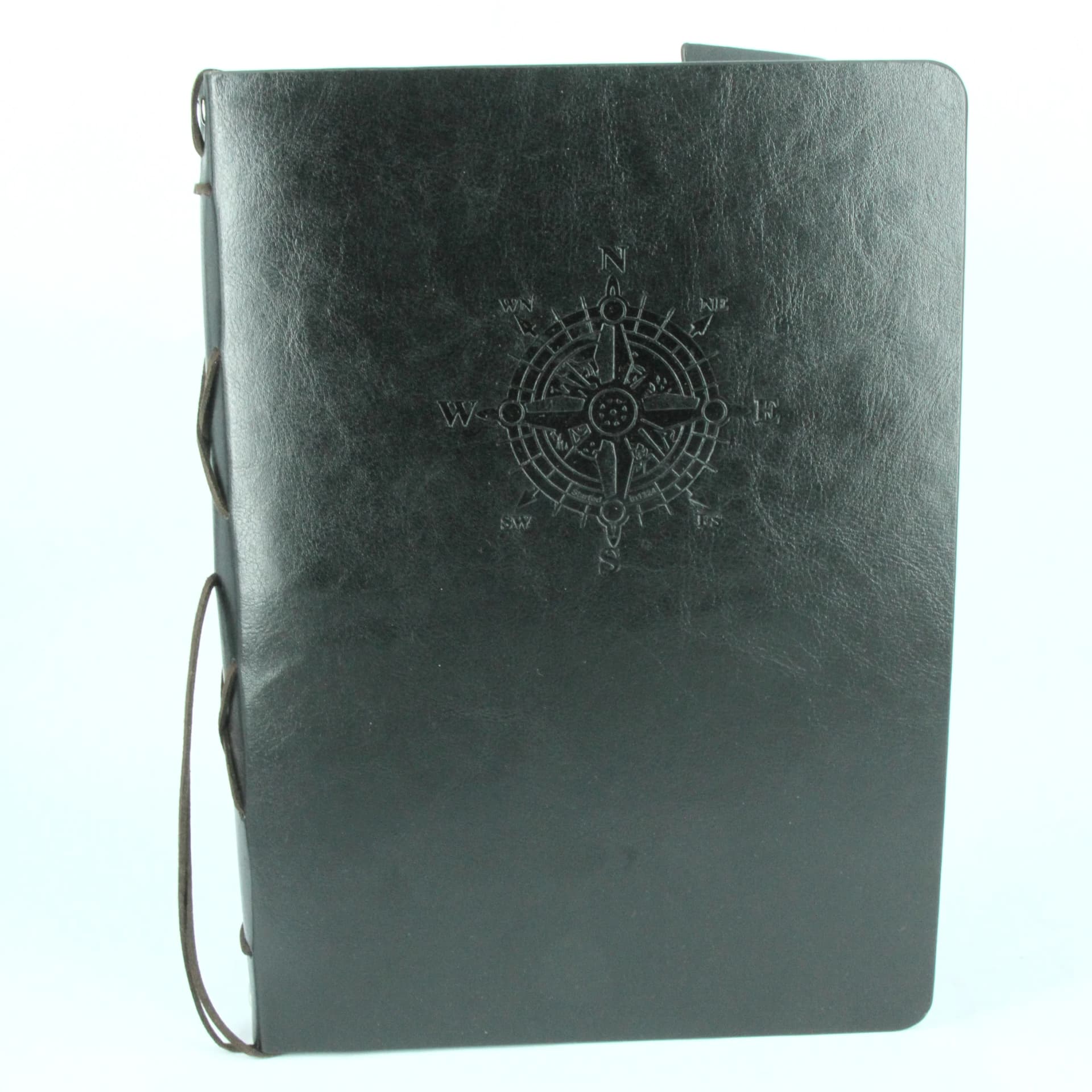 Green photo album with sticking string, pictures up to 15×21 cm