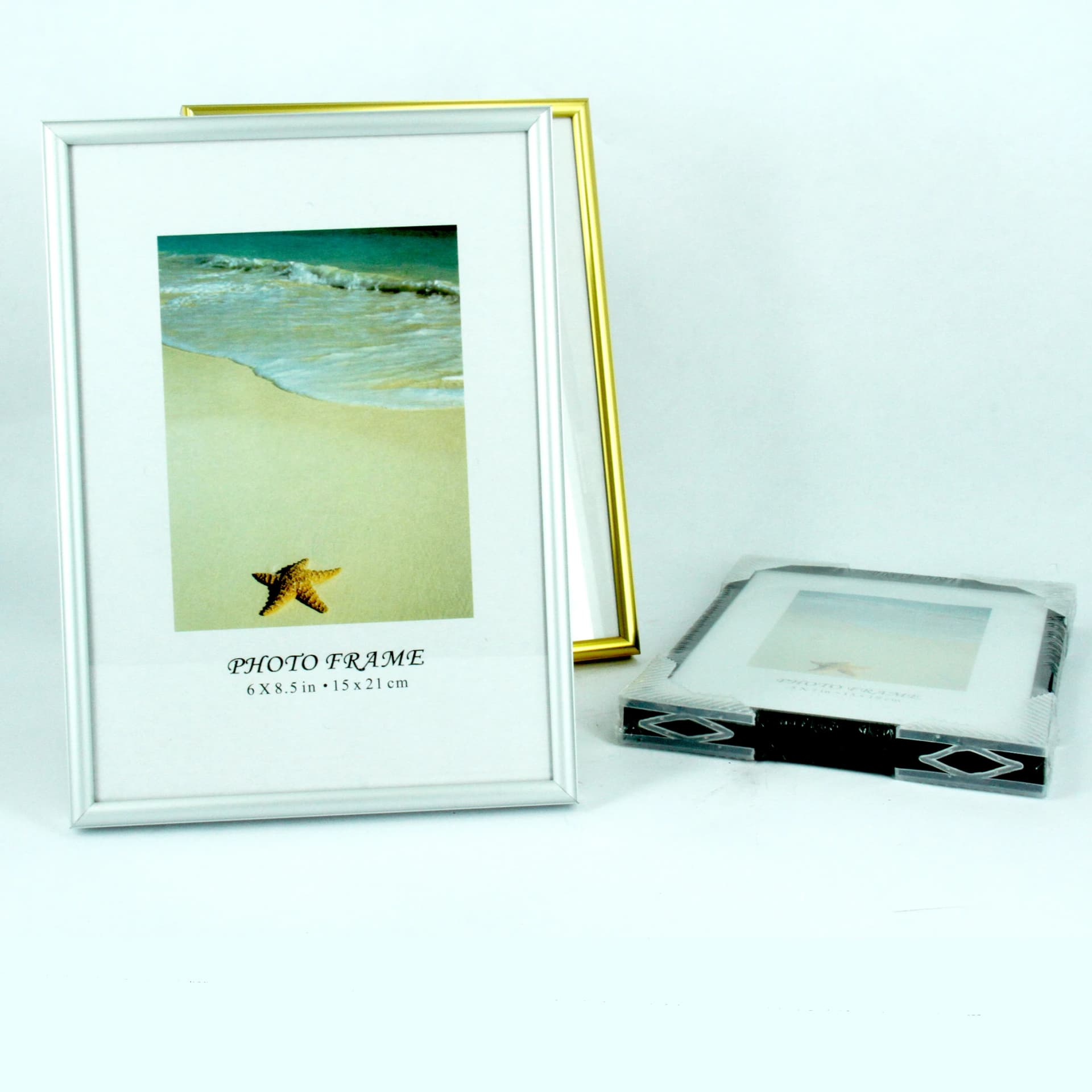 Ramă foto aluminiu 15×21 cm, argintiu