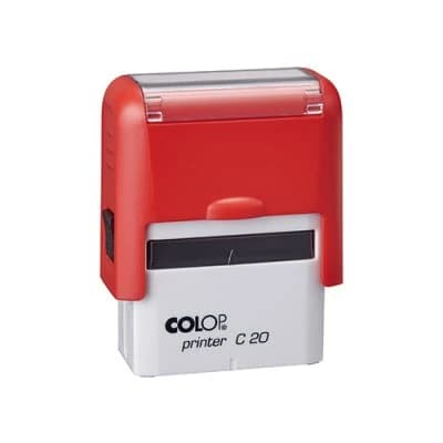 Ștampilă automată Colop Printer C20, alb-roșu