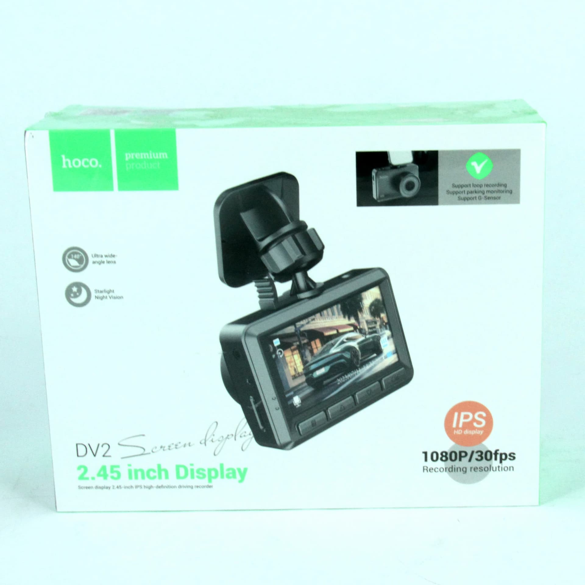 Hoco DV2 DVR car camera, 2.45 inch screen