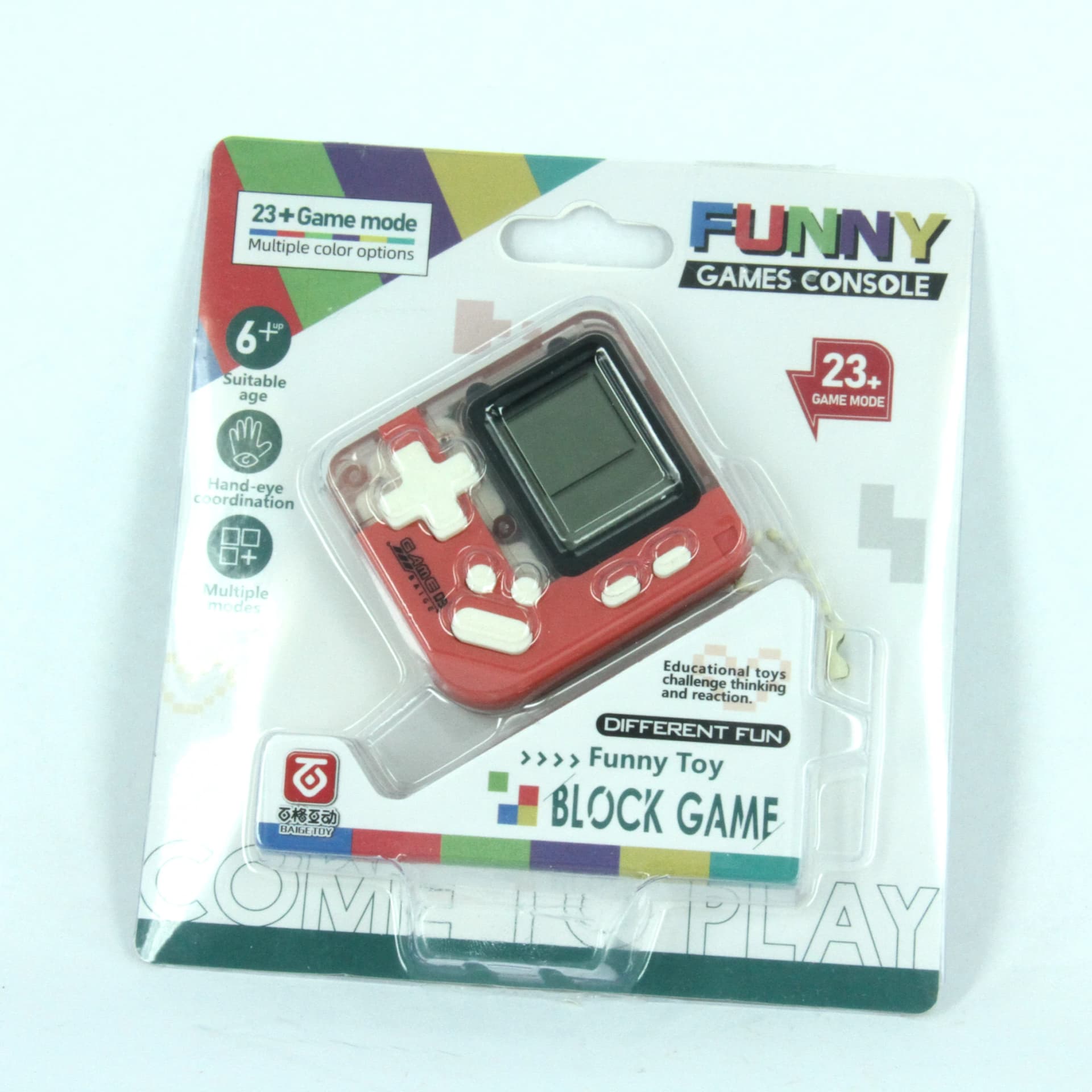 Tetris Funny Games Portable Console, red