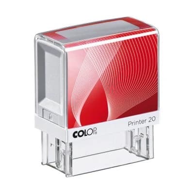 Ștampilă automată Colop Printer 20, alb-roșu